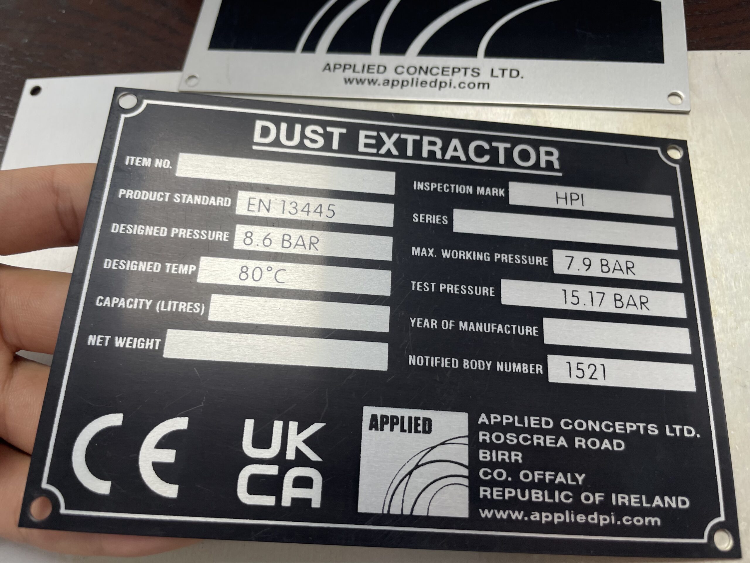 Custom Anodized aluminum logo plate& label
