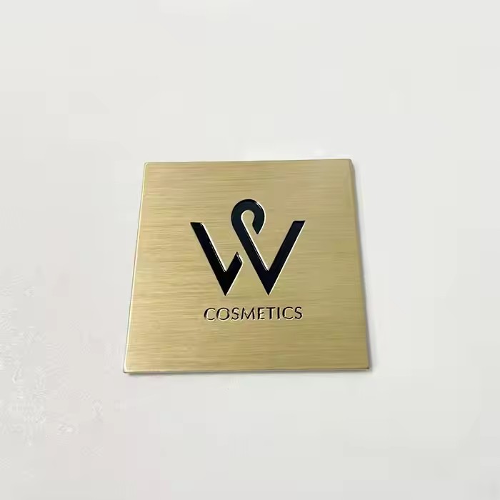 Custom anodized aluminum nameplate for industrial equipment labeling