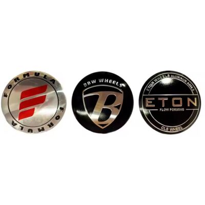 Custom aluminum metal sticker label with adhesive backing for industrial use