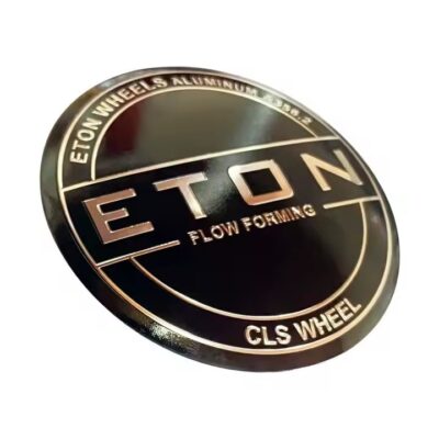 Custom aluminum metal sticker label with adhesive backing for industrial use
