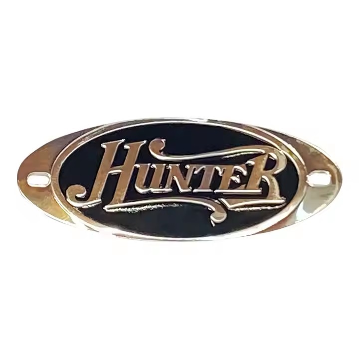 Custom aluminum metal sticker label with adhesive backing for industrial use