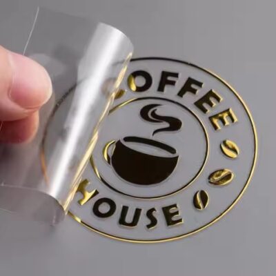 Custom raised metal emblem for electronic product packaging with 3D logo