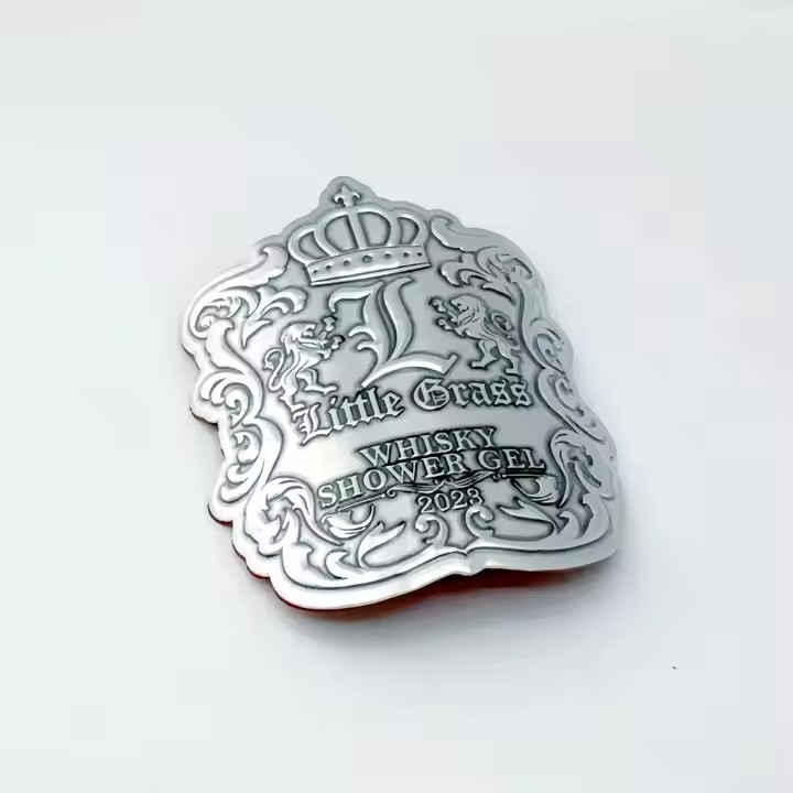 Custom aluminum label for whiskey bottle branding and liquor packaging