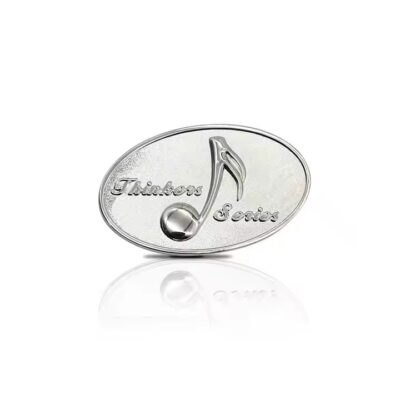 Custom 3D embossed engraved stainless steel label for industrial branding