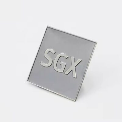Custom 3D embossed engraved stainless steel label for industrial branding