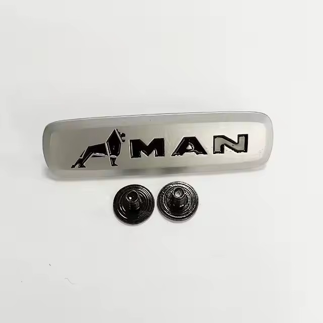 3D embossed aluminum car badge label with custom logo