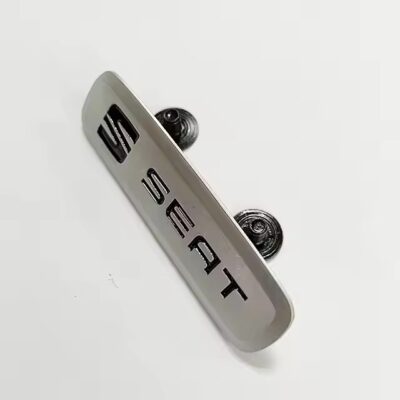 3D embossed aluminum car badge label with custom logo

