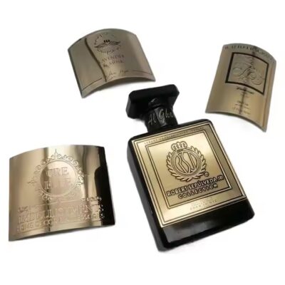 Luxury 3D Embossed Aluminum Label for Branding