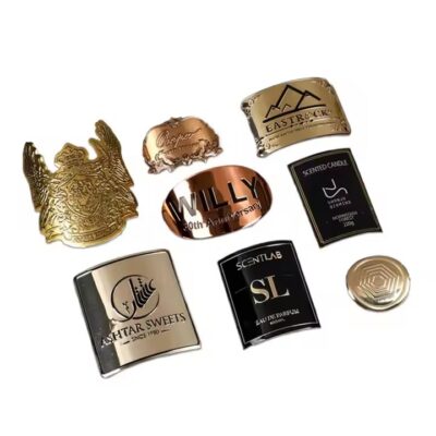Luxury 3D Embossed Aluminum Label for Branding
