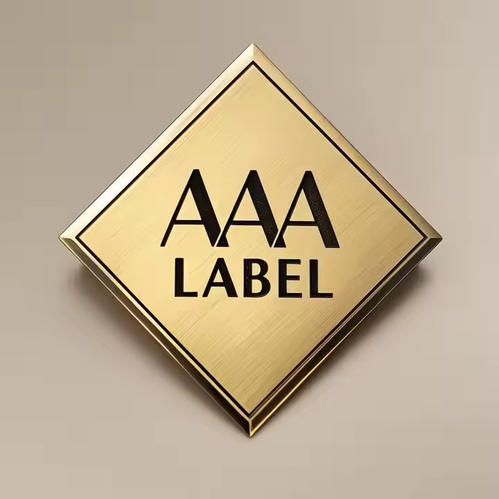 3D brushed stainless steel identification tag with engraved logo and product info