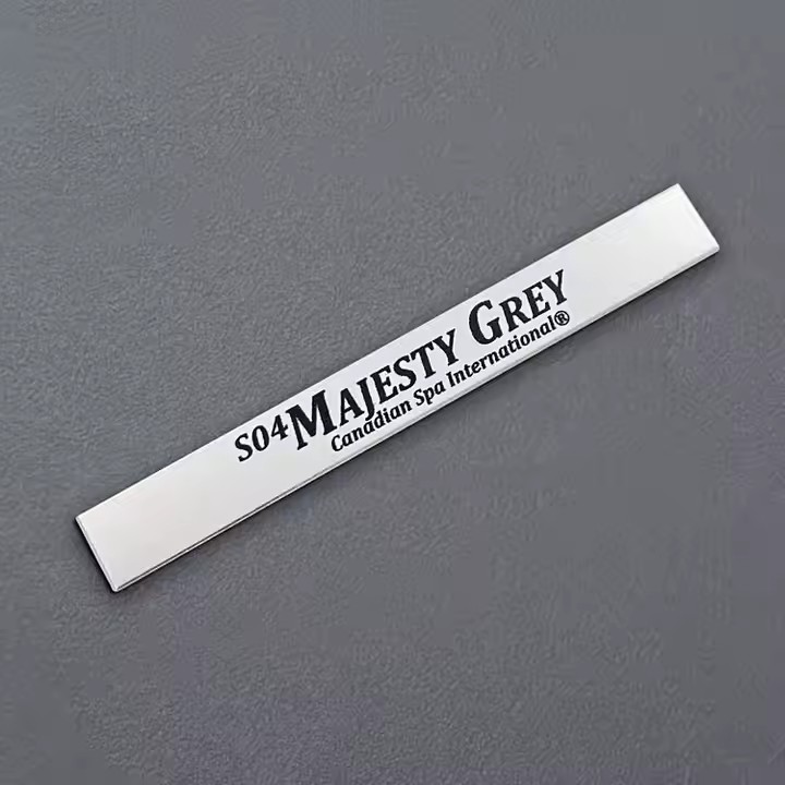 Custom self-adhesive aluminum brand logo label for durable industrial use