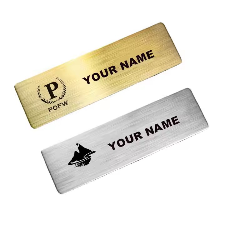 Factory direct custom stainless steel logo label for branding