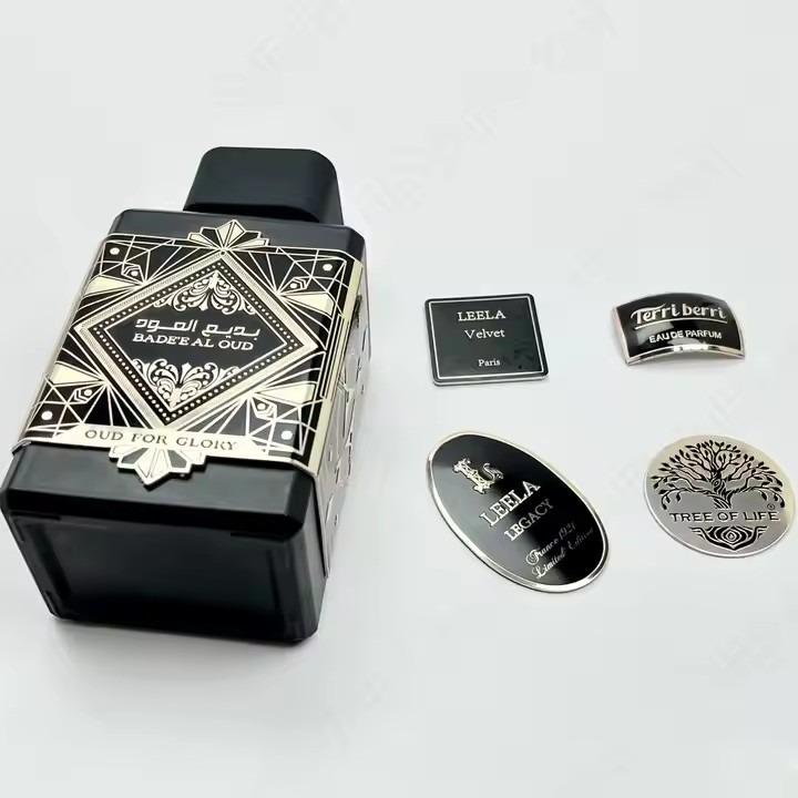 Fashionable high-quality custom aluminum label for branding and packaging