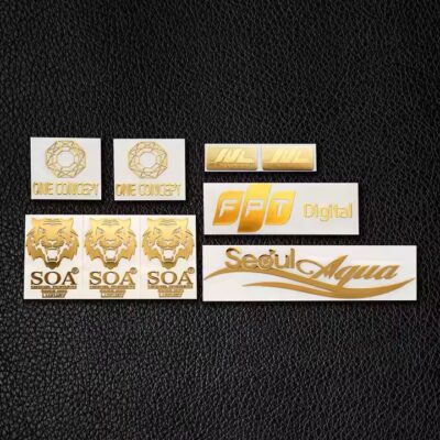 Embossed Metal Label for Automotive and Glass Wall Use