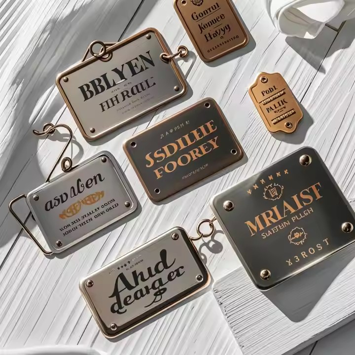 Engraved stainless steel nameplate label for durable branding