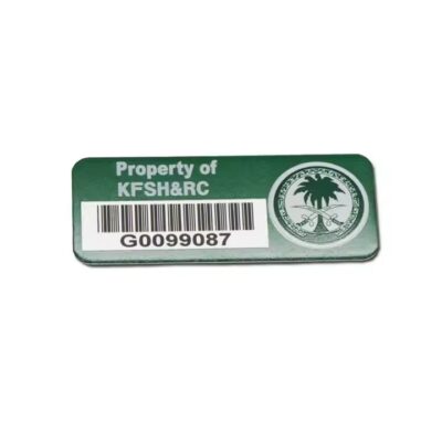 Laser engraved aluminum QR code metal barcode label