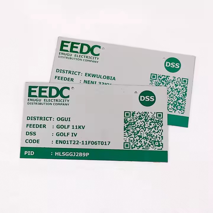Waterproof durable aluminum barcode label for industrial use