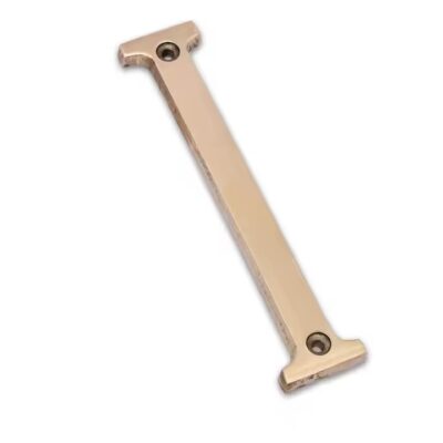 Artistic engraved brass label with custom design