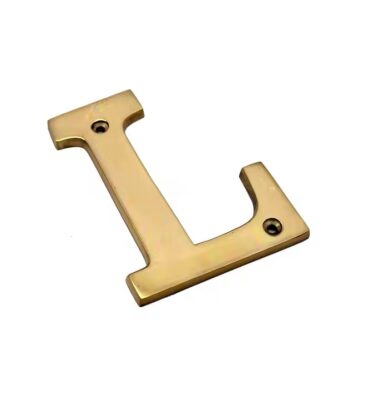Artistic engraved brass label with custom design