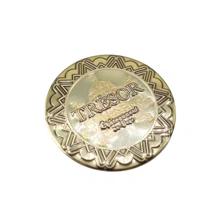 Custom 3D embossed metal adhesive label