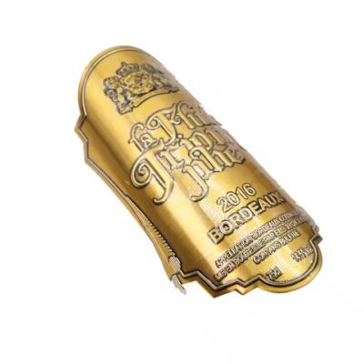 Custom 3D embossed metal adhesive label