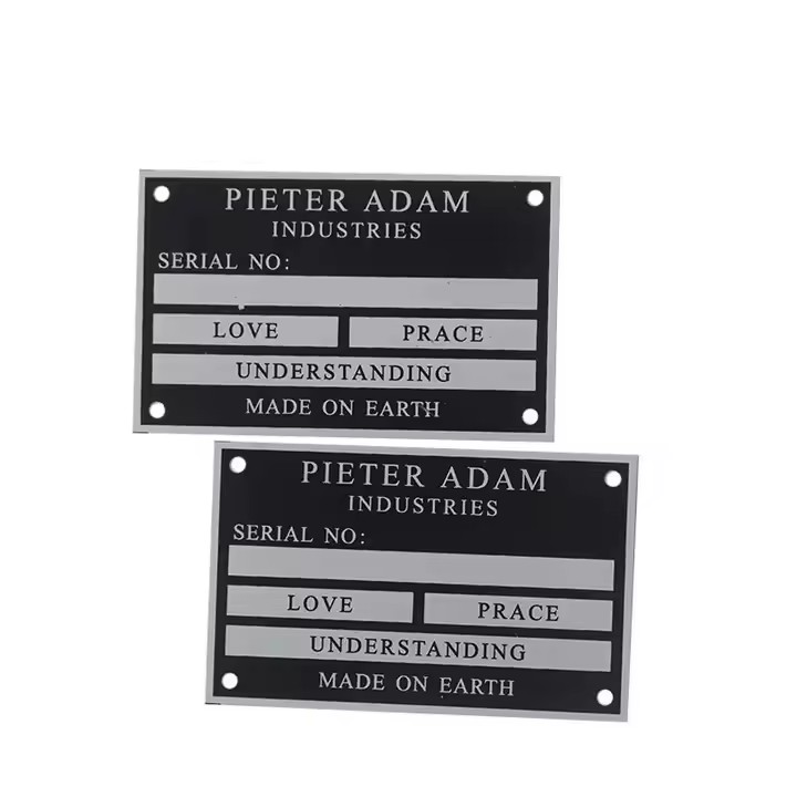 Durable hot-selling industrial metal tag for machinery labeling
