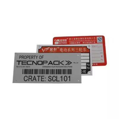 High-quality custom metal tag for industrial machinery labeling

