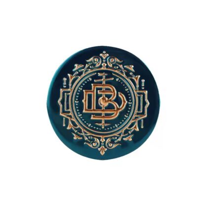 Engraved metal wine bottle adhesive label for luxury branding