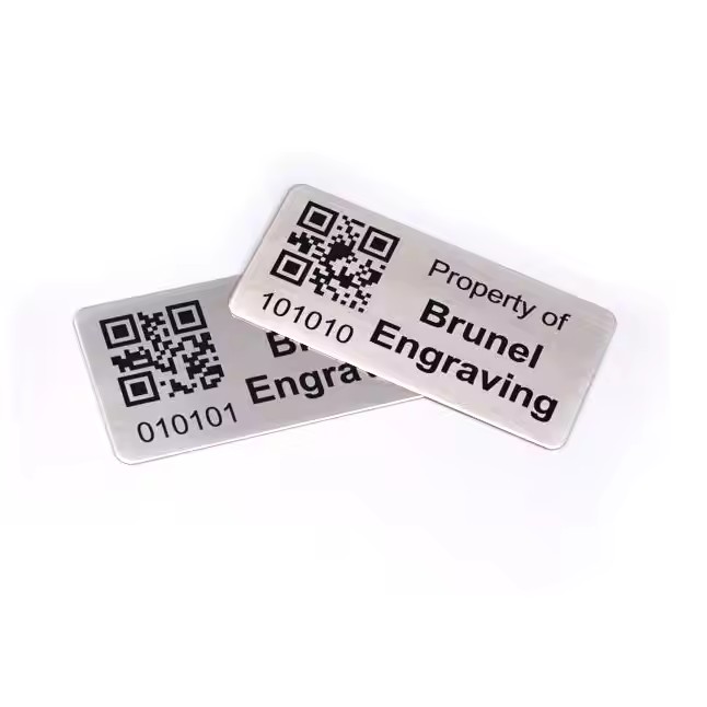 Custom Adhesive Metal Tag for Industrial Equipment Labeling