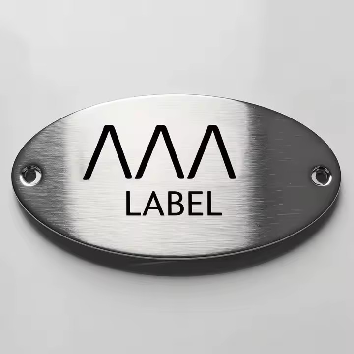 3D embossed stainless steel tag with custom branding