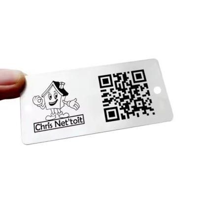 High-quality metal plant label with QR code for garden plant identification