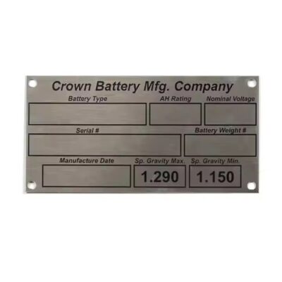 Custom Industrial Metal Tag for Equipment Identification