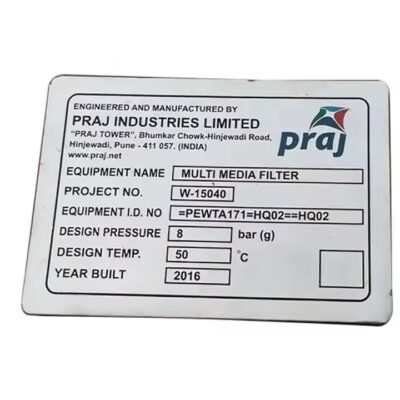 Custom Industrial Metal Tag for Equipment Identification