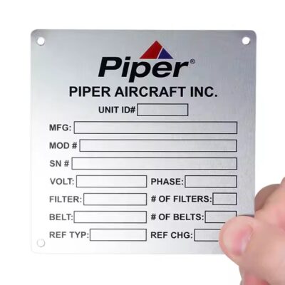 Custom Industrial Metal Tag for Equipment Identification
