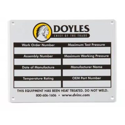 Custom Industrial Metal Tag for Equipment Identification