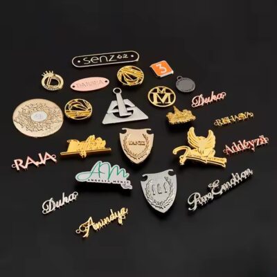 Custom Die-Cast Metal Logo Tag for Swimwear and Apparel