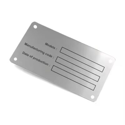 Custom-sized stainless steel ID tag with engraved information