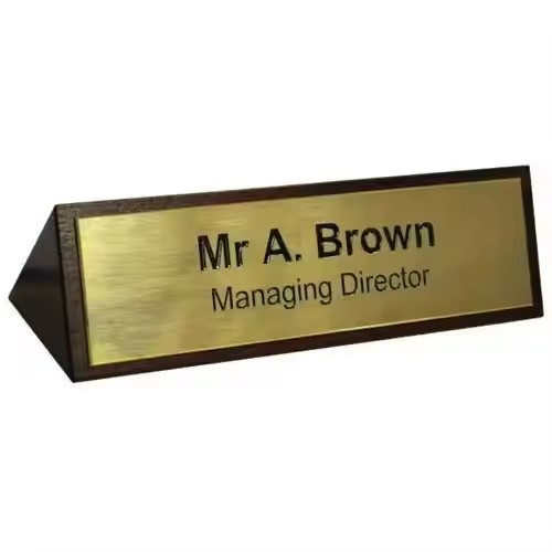 Best-selling custom brass label attached to a handicraft product