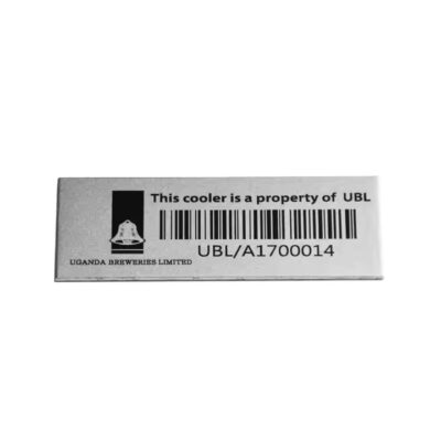 Custom aluminum asset tracking metal barcode tag