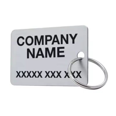 Custom aluminum metal barcode label for equipment