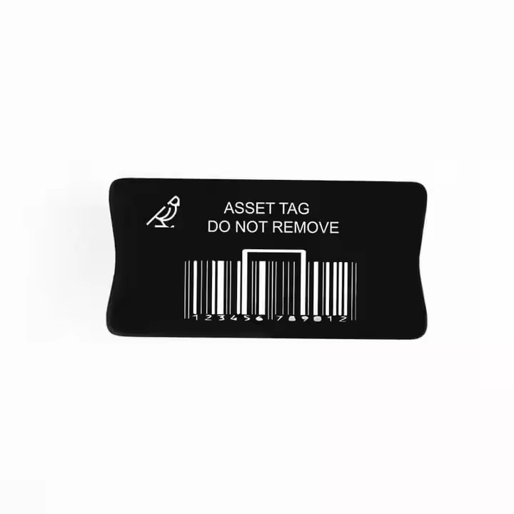 Custom aluminum metal barcode label for equipment