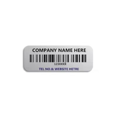 Custom metal asset barcode sticker label