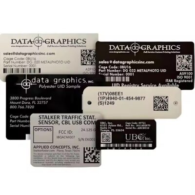 Custom metal asset barcode sticker label