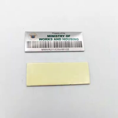 Custom printed metal prototype barcode label