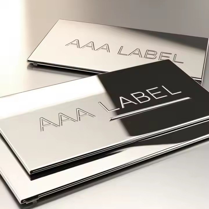 Custom industrial metal label for machinery and equipment
