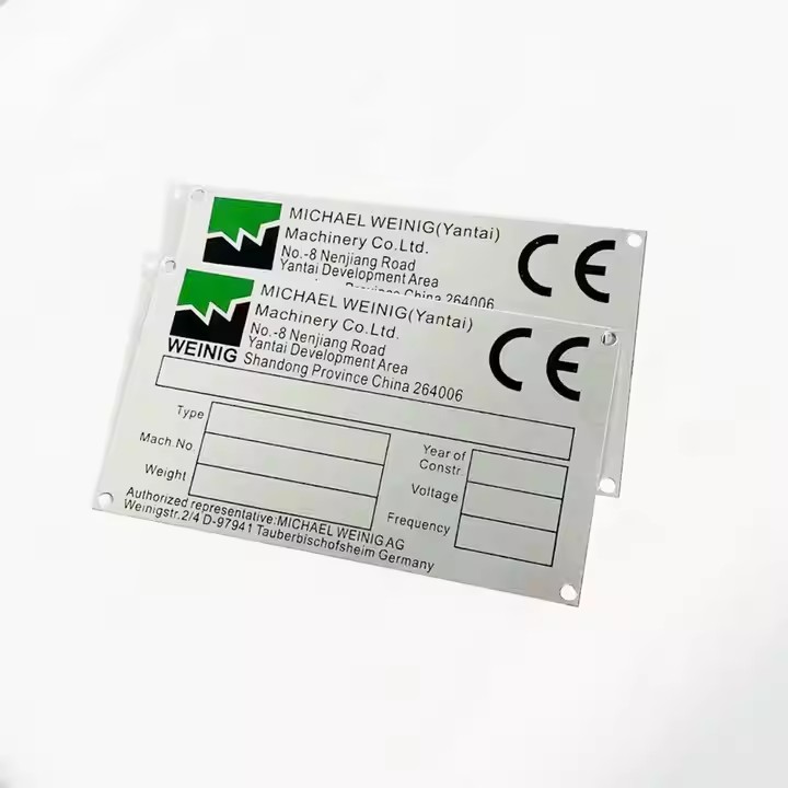 Best-selling industrial metal label on heavy machinery