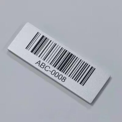 Custom QR code adhesive metal barcode label