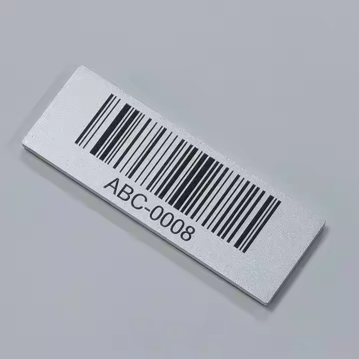 Custom QR code adhesive metal barcode label