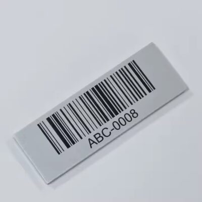 Custom QR code adhesive metal barcode label