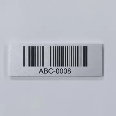 Custom QR code adhesive metal barcode label